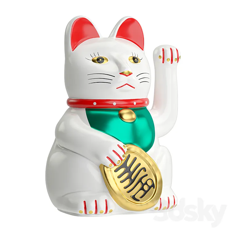 Maneki Neko Cat 3D Model Free
