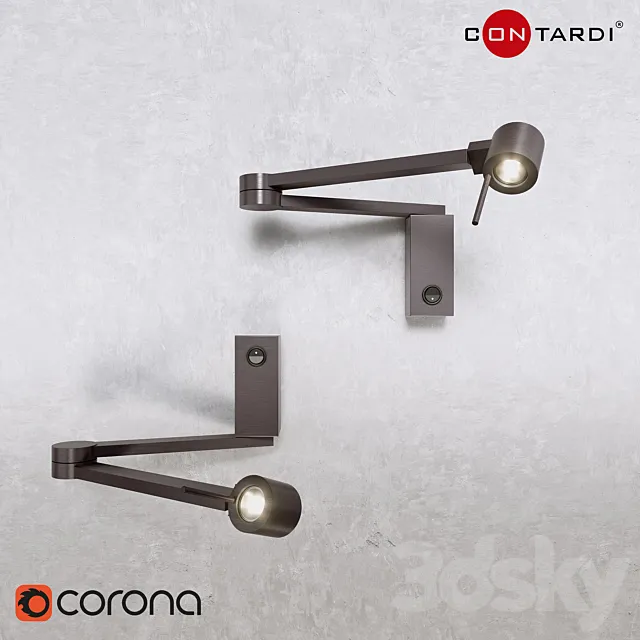 Manhattan Lamp - Contardi (Rigged Model) 3D Model