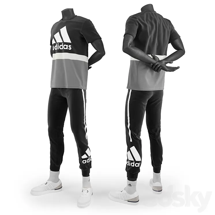 Mannequin tracksuit 3D Model Free