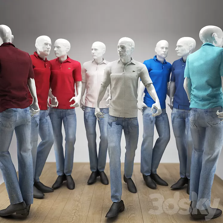 Mannequins man LACOSTE 3D Model