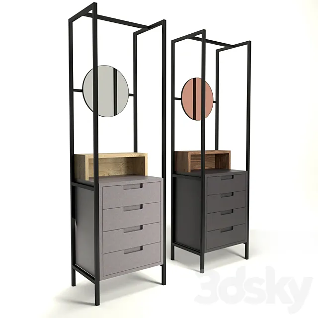 MannMade London Alexandra mirror drawers 3D Model