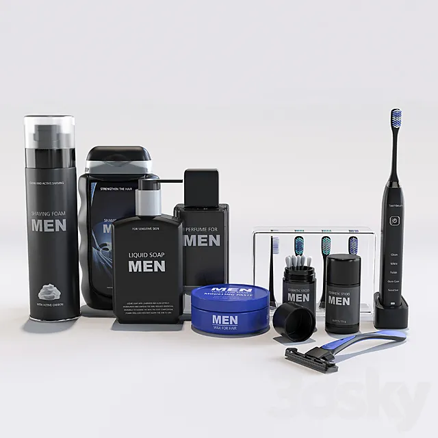 Man's set for a bathroom 3D Model