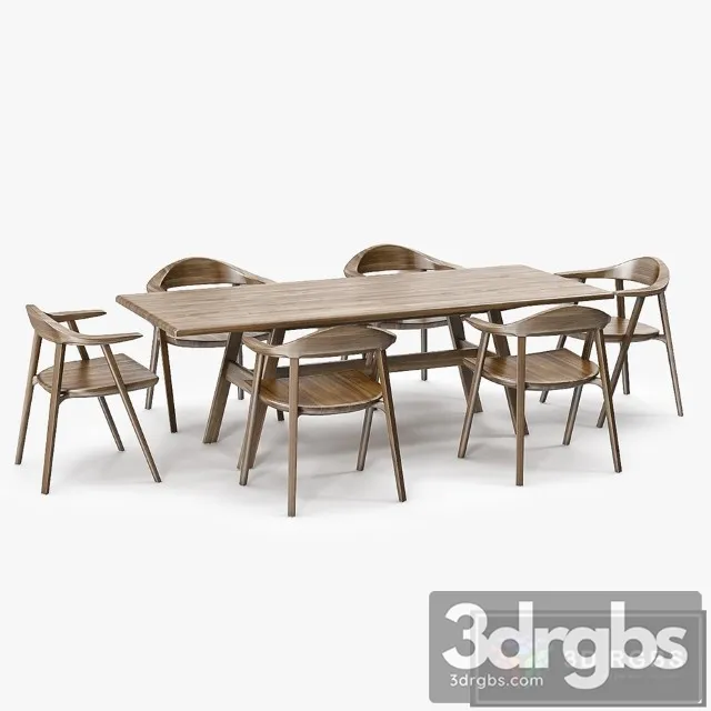 Mantis Side Chair Kant Table 3D Model Free