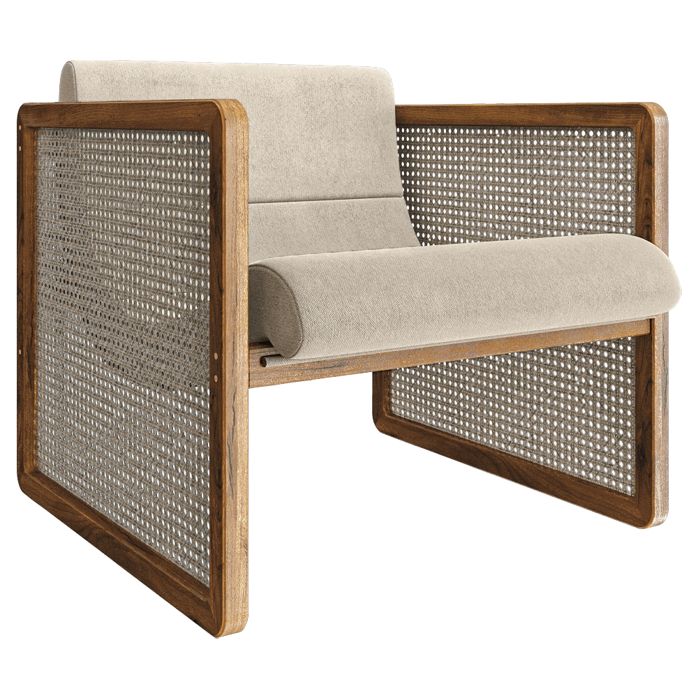 Manual mode - Armchair Rattan 3D Model