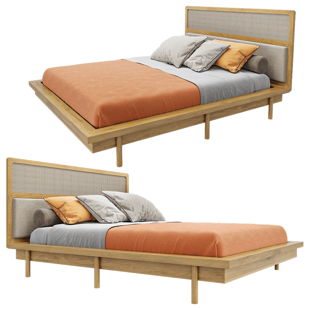 Manual mode - Bed Rattan 3D Model