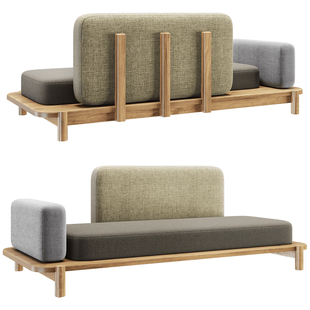 Manual mode - Daybed Triple 3D Model