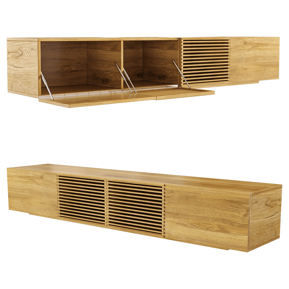 Manual mode - Low TV cabinet Levi 3D Model