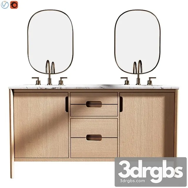 Manzanita 60 Double Sink Vanity 3D Model Free