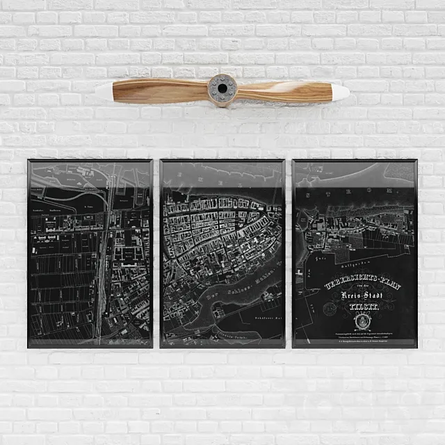 Map and propeller 3D Model