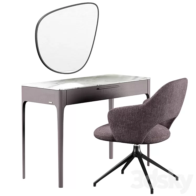 Mara dressing table Roma Furman armchair 3D Model Free
