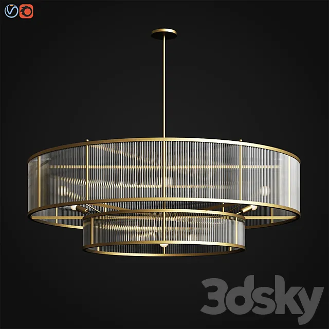 Marais Round Chandelier 72 Restoration Hardware 3DModel