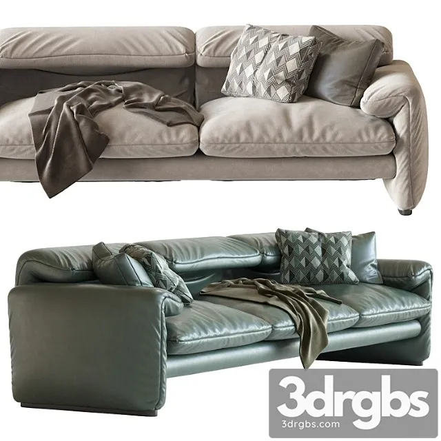 Maralunga Sofa 3 3D Model Free