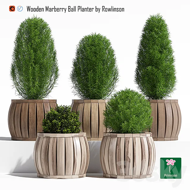 Marberry ball planter 3D Model