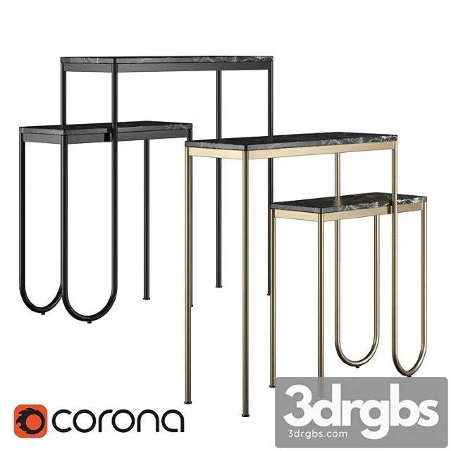 Marble console table 2 3D Model Free