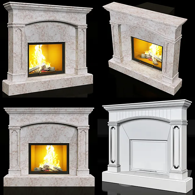 marble fireplace 3DModel