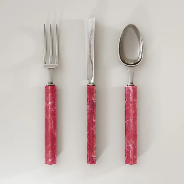 Marble Flatware 3D Model