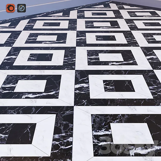 Marble floor 3D Model