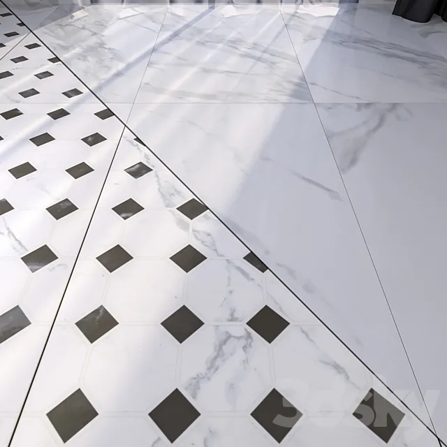 Marble Floor Set 23 3D Model