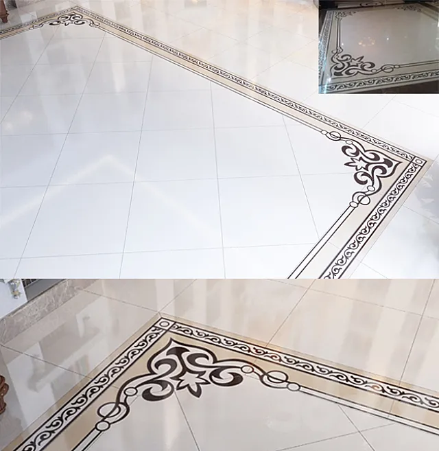 marble floor with decor 3DModel