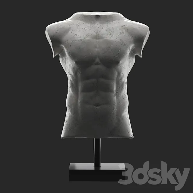 Marble Male Torso 3DModel