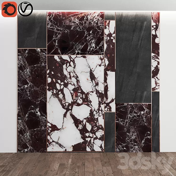 marble panel 1 3D Model