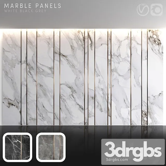 Marble panels 2 3D Model Free