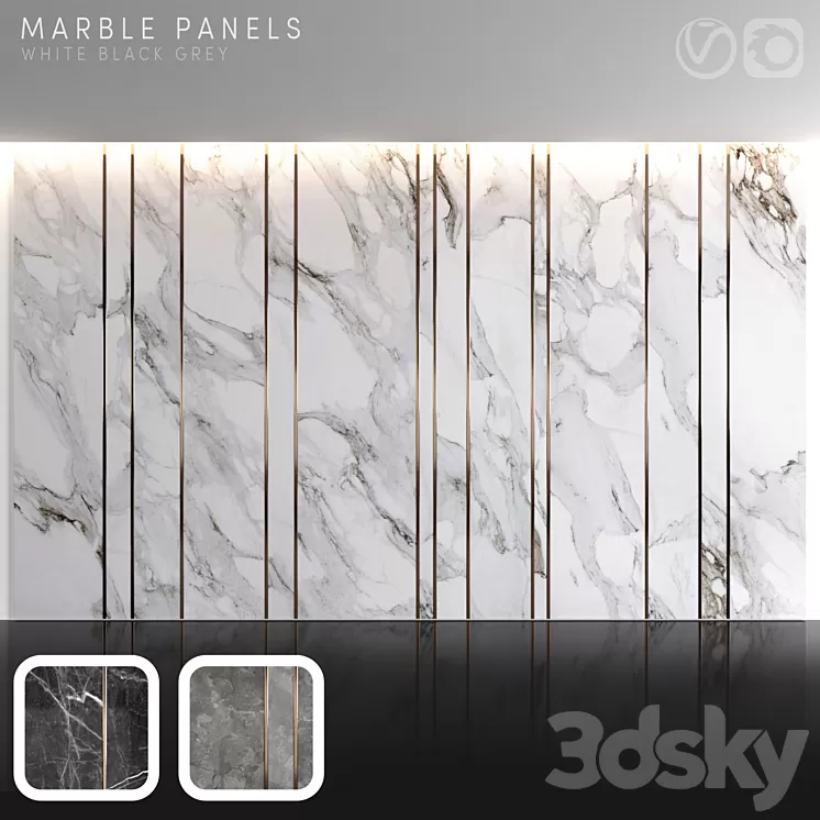 Marble panels 2 3D Model