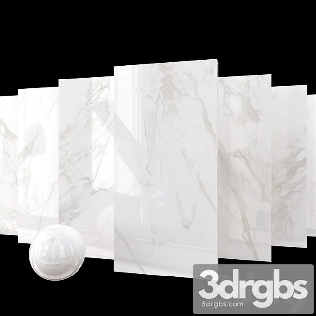 Marble set museum torano gold set 1 3D Model Download