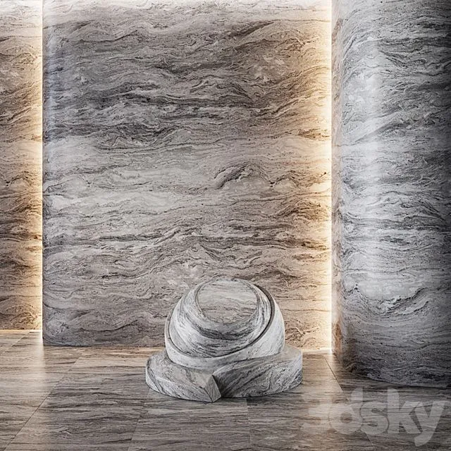 Marble set (seamless) 03 3D Model