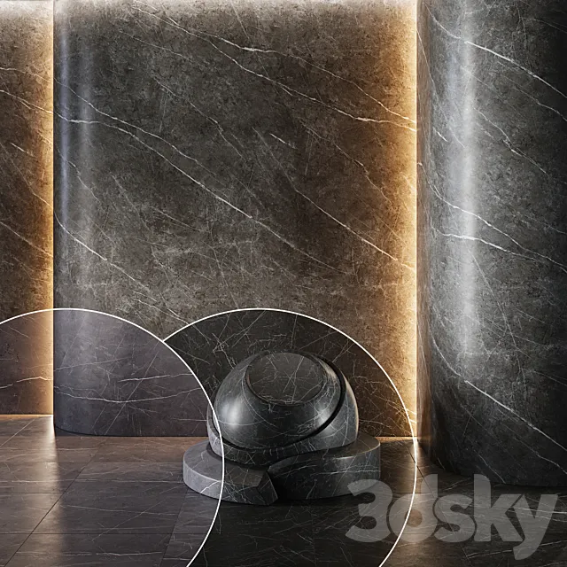 Marble set (seamless) | 05 3D Model