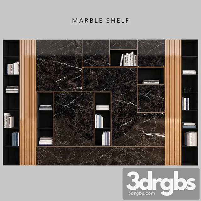 Marble shelf 2 3D Model Free
