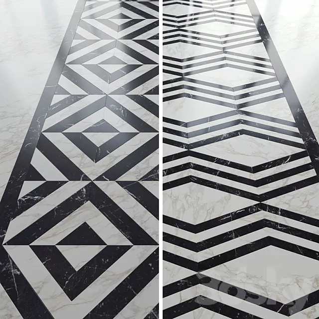 Marble tile and decor from madique 3D Model