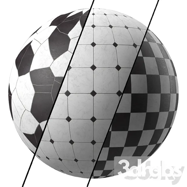 Marble Tile Materials 11 3 Patterns Tile Pbr 4k Seamless 3D Model Free