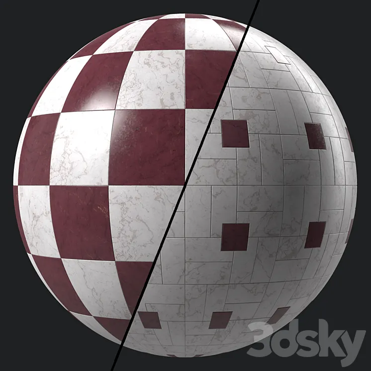 Marble Tile Materials 17- By Sbar Pbr 4k Seamless 3D Model Free