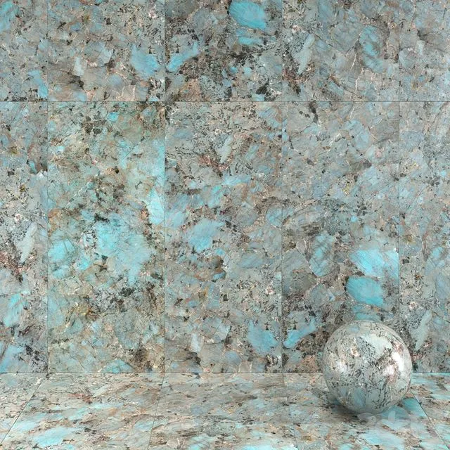 Marble tiles Amazonite 3D Model