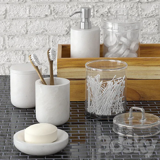 Marble_bath_accessories 3DModel