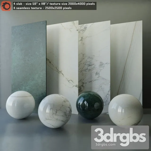 Marble_Slab Seamless Texture Set 5 3D Model Free