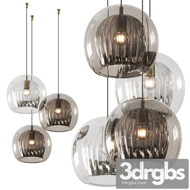 Marc wood studio pleated crystal pendant lamp 3D Model Download
