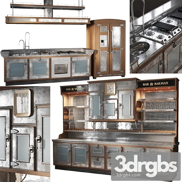 Marchi cucine bar & barman 3D Model Free