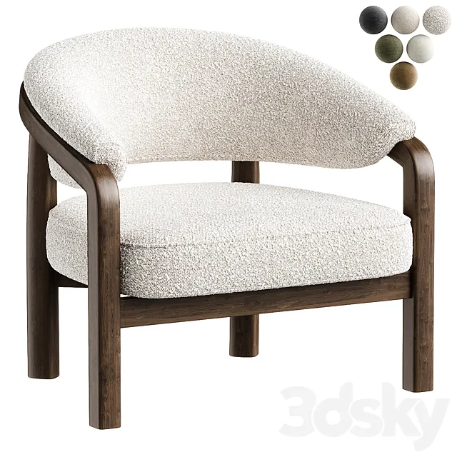 Marci Chair - Altro Snow 3D Model