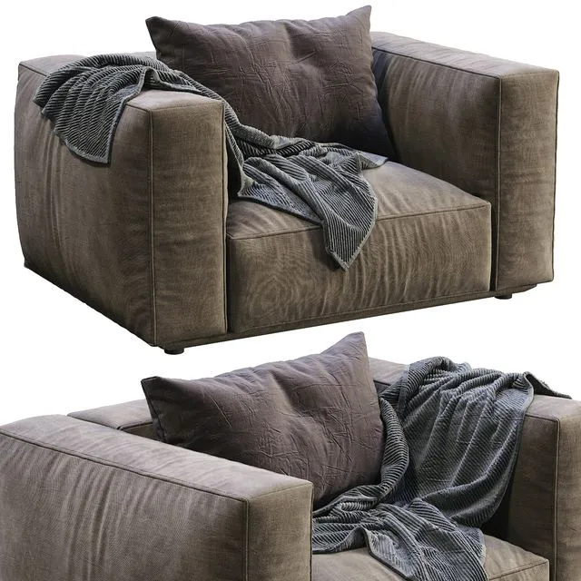 Marechiaro Armchair By Arflex 3D Model