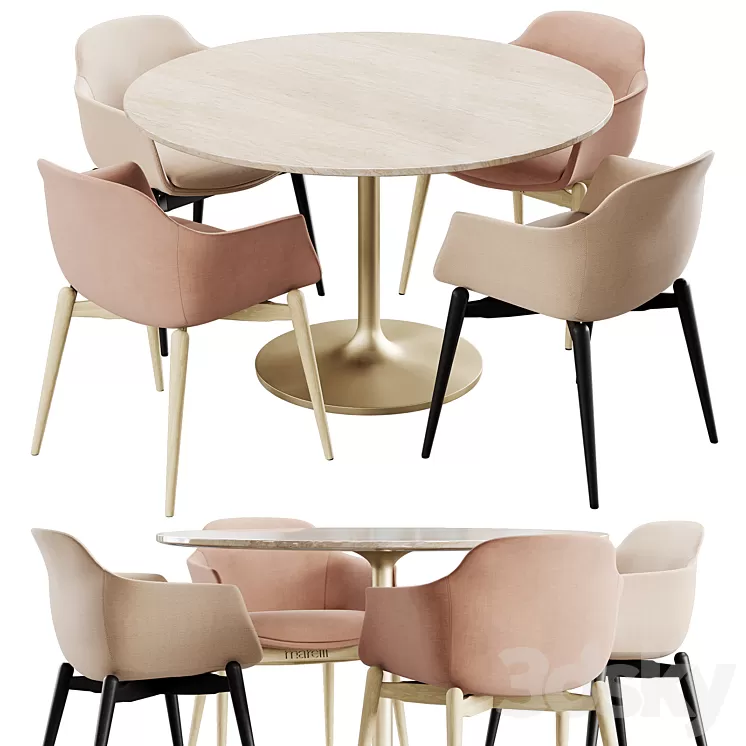 Marelli & Crate & Barrel Nero dining set