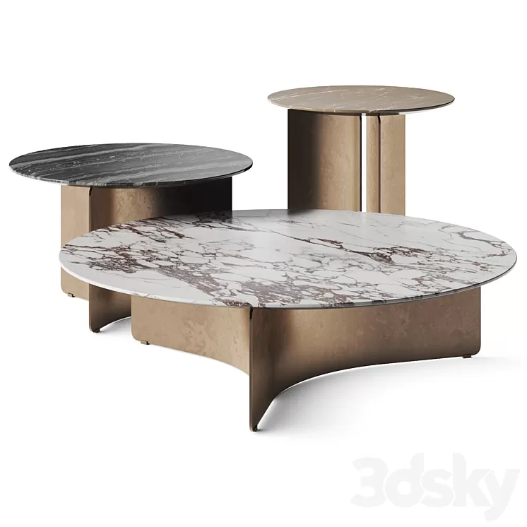 Marelli Wave Coffee Tables 3D Model Free