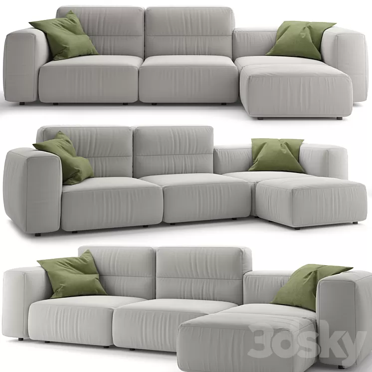Marenelli Home Manhattan Piping Sofa 3D Model Free