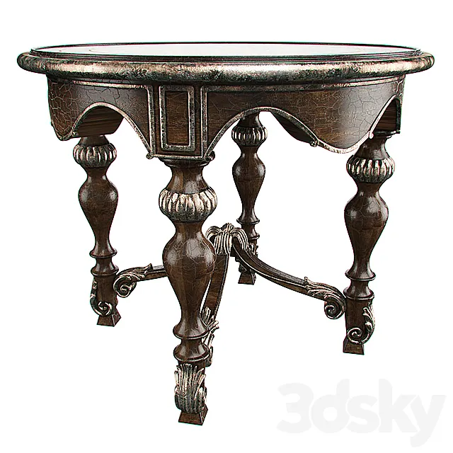 Marge Carson Living Room Seville Round End Table SEV04-2 3D Model