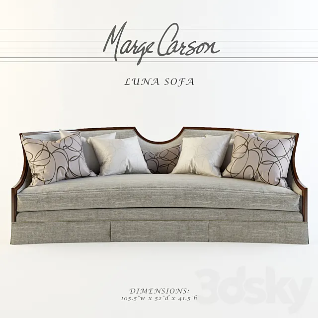 Marge Carson_Luna Sofa 3D Model