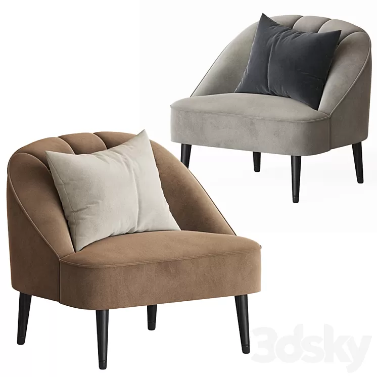 Margot accent armchair made 3D Model