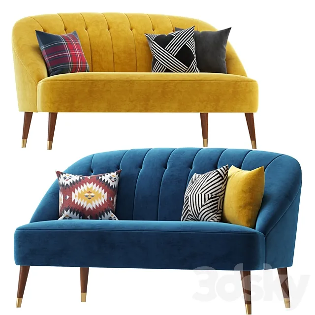 Margot accent sofa 3D Model