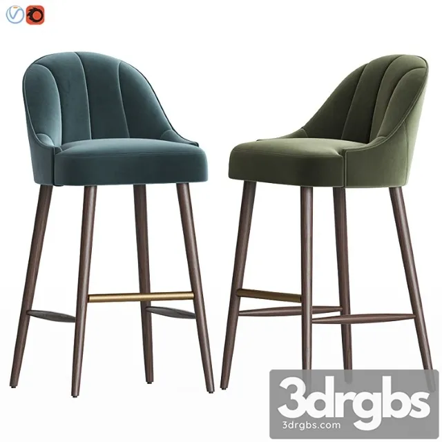 Margot bar stool 2 3D Model Free