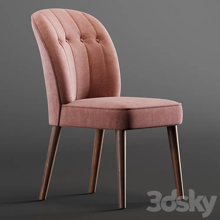 Margot Dining Chairs_pink 3D Model